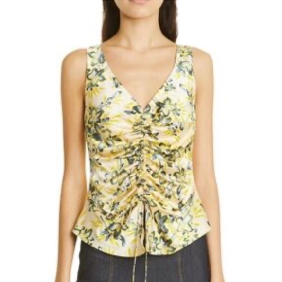 NWOT CINQ A SEPT Night Bloom Eliana Top - M - Picture 1 of 7